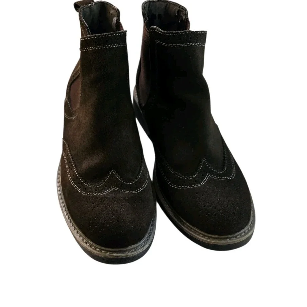 Perry Ellis Portfolio Mens Chelsea Ankle Boots‎ Size 10.5 Black Pull On